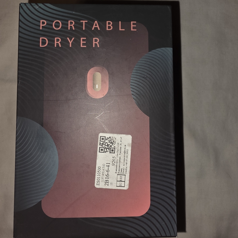 Portable Dryer in Black and Pink